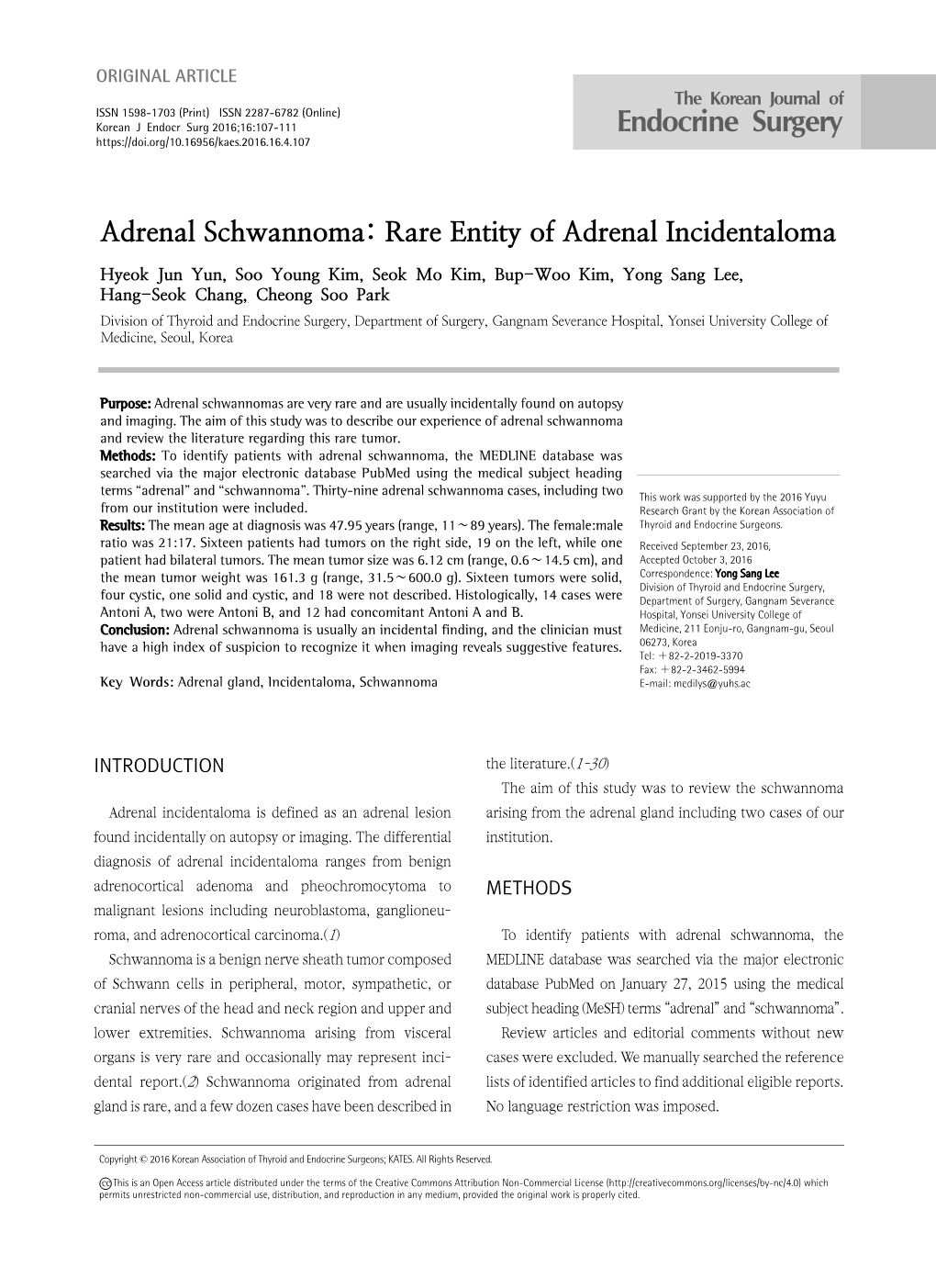 Adrenal Schwannoma: Rare Entity of Adrenal Incidentaloma