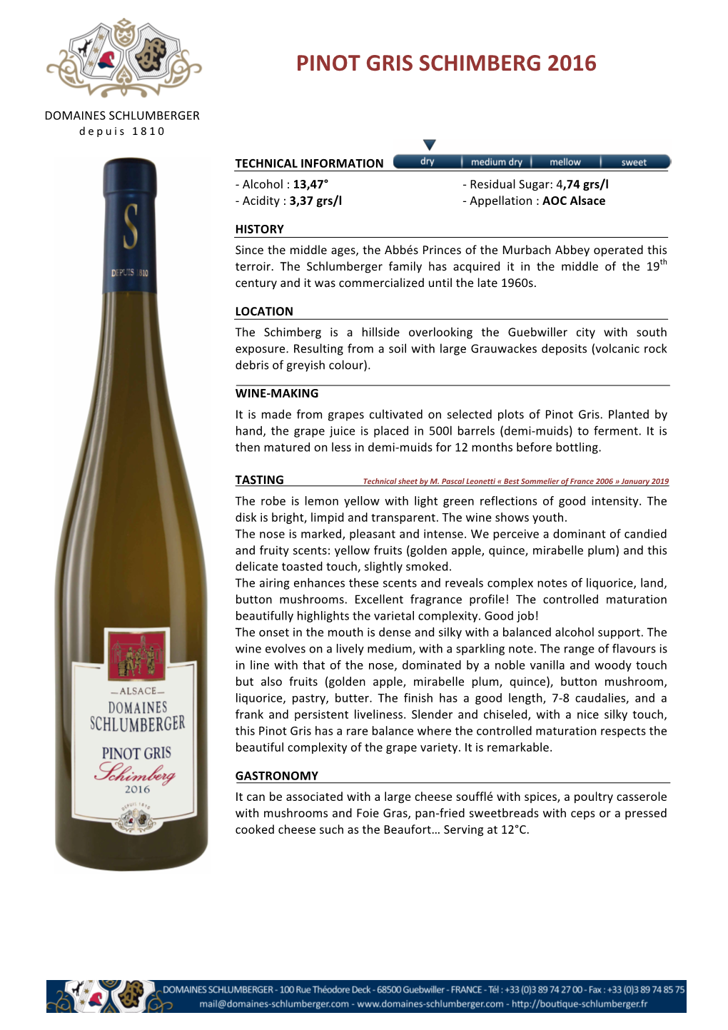 Pinot Gris Schimberg 2016