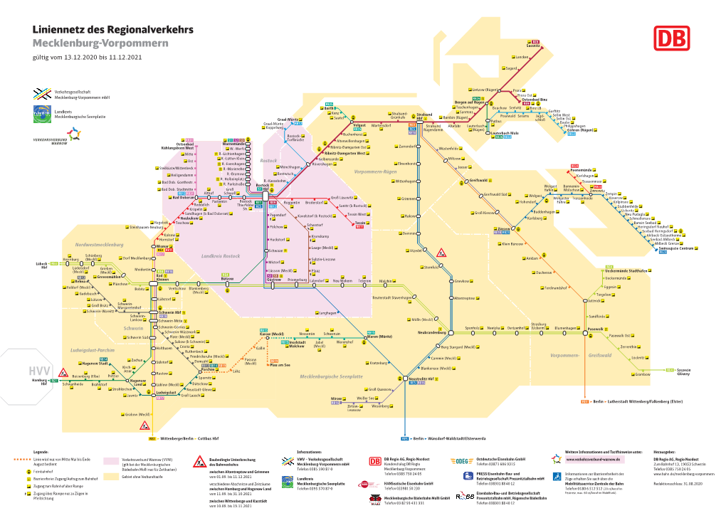 Liniennetz Des Regionalverkehrs Mecklenburg-Vorpommern