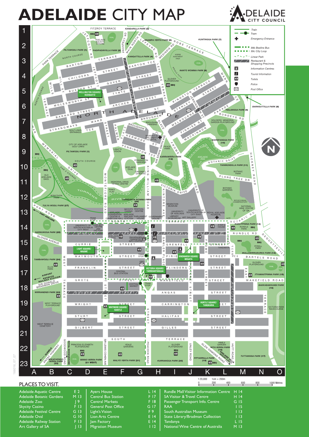 Adelaide City Map 166016 07 07