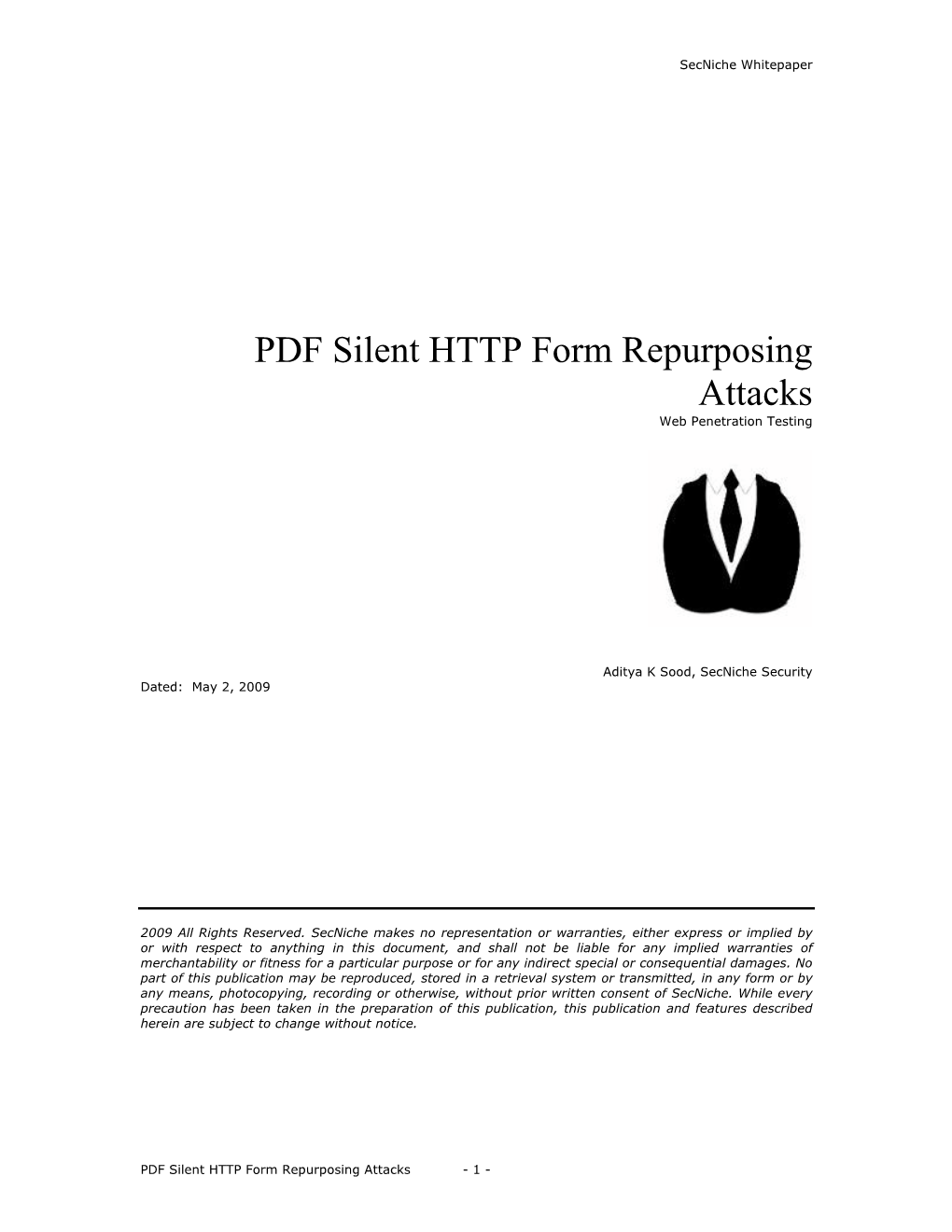 PDF Silent HTTP Form Repurposing Attacks Web Penetration Testing