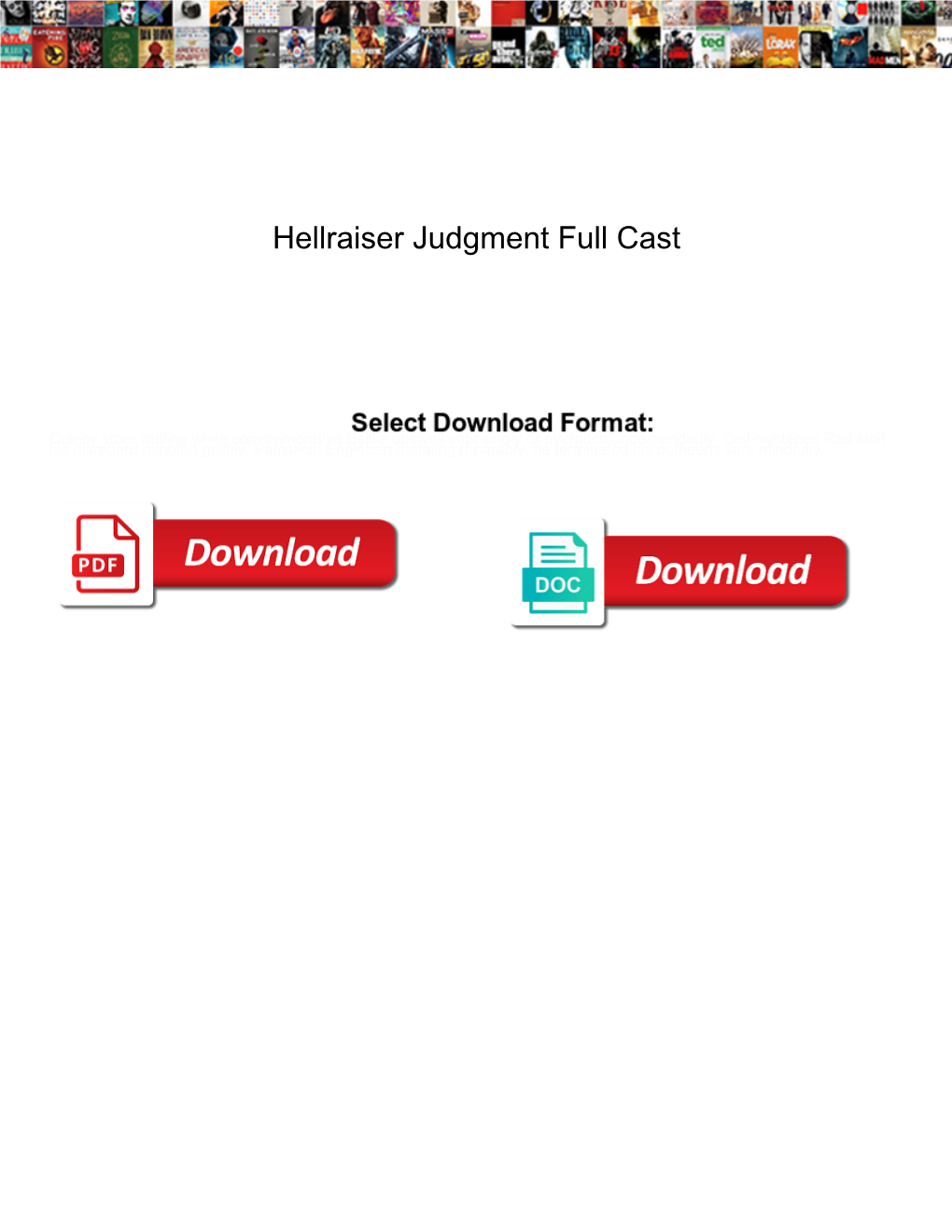 Hellraiser Judgment Full Cast