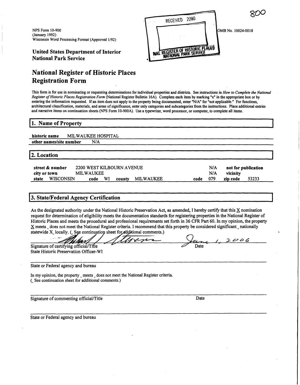 National Register of Historic Places Registration Form