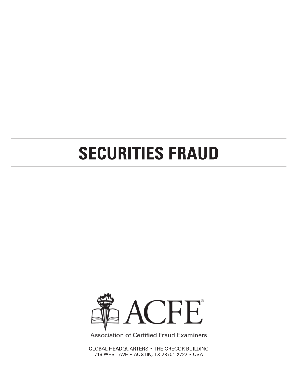 Securities Fraud