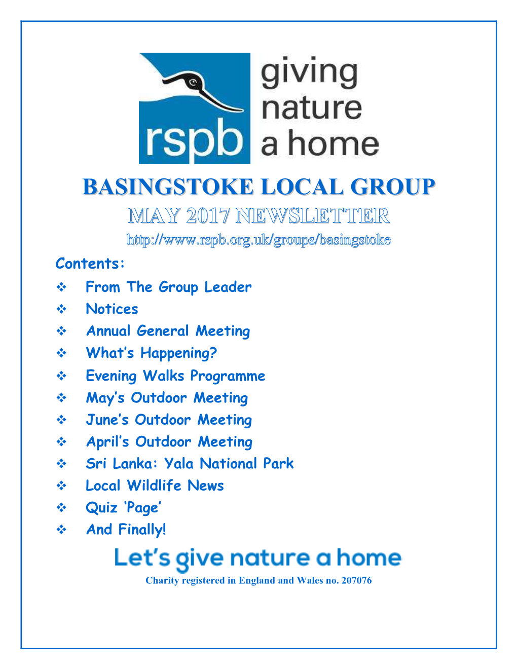 Basingstoke Local Group Annual General Meeting