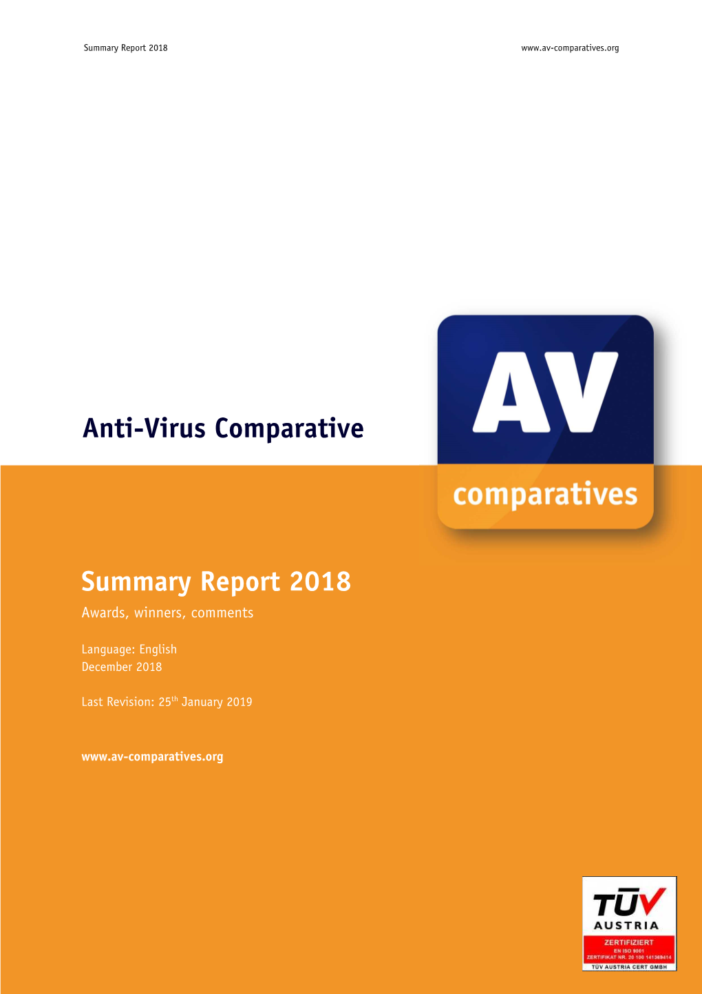 AV-Comparatives Summary Report 2018