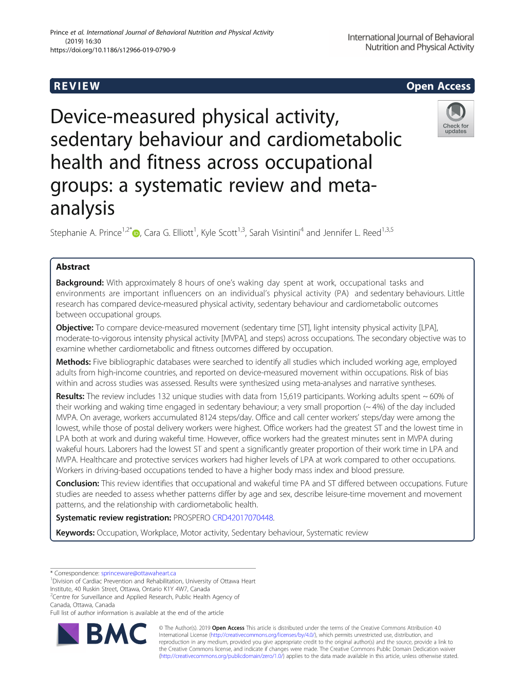 Device-Measured Physical Activity, Sedentary Behaviour and Cardiometabolic Health and Fitness Across Occupational Groups