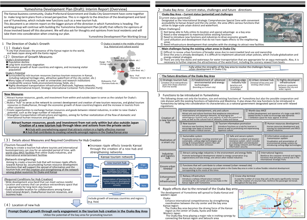 Yumeshima Development Plan (Draft): Interim Report (Overview)