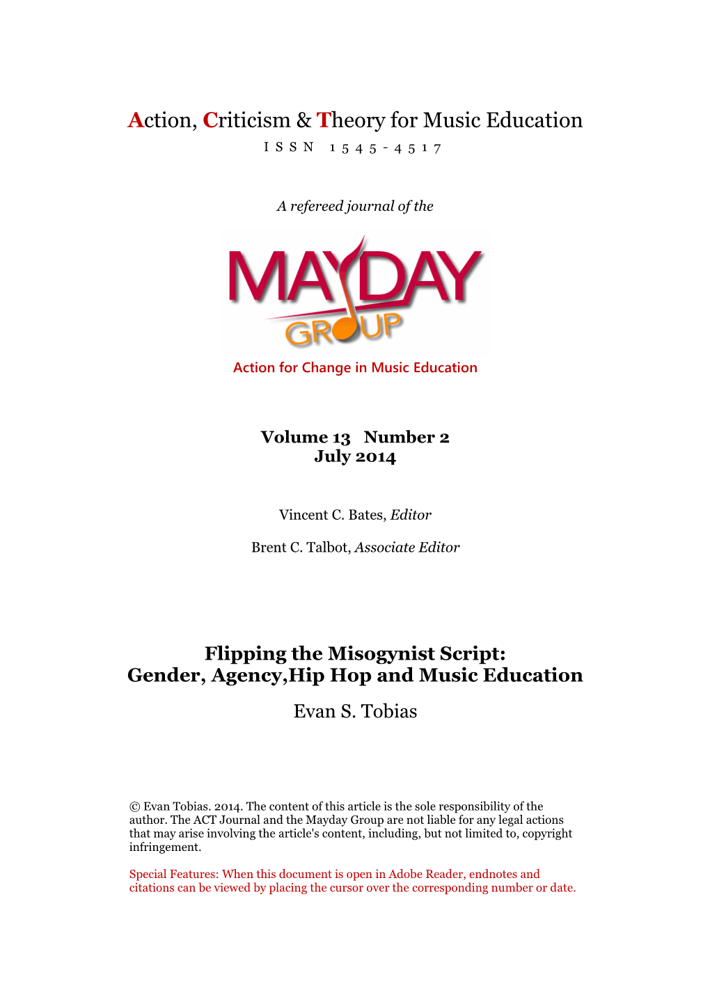 Flipping the Misogynist Script: Gender, Agency, Hip Hop and Music Education