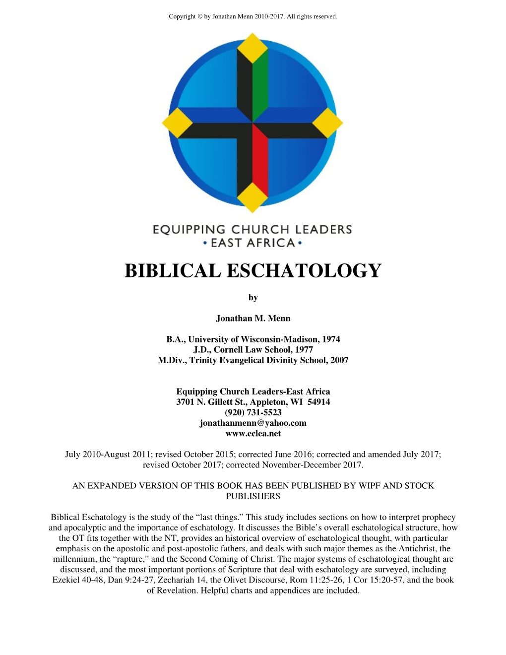 Biblical Eschatology