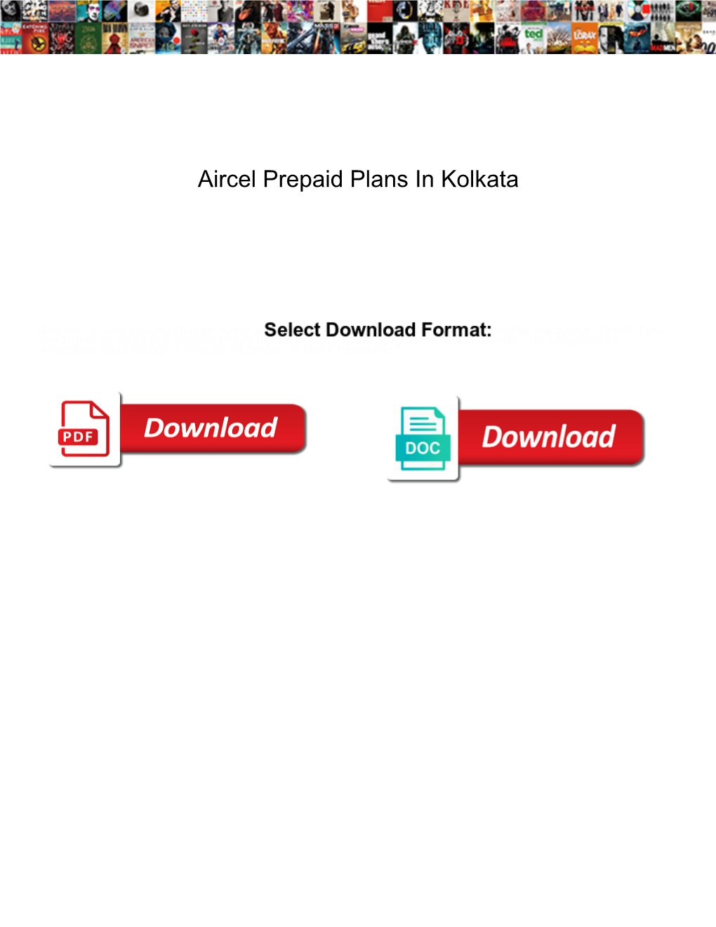 Aircel Prepaid Plans in Kolkata
