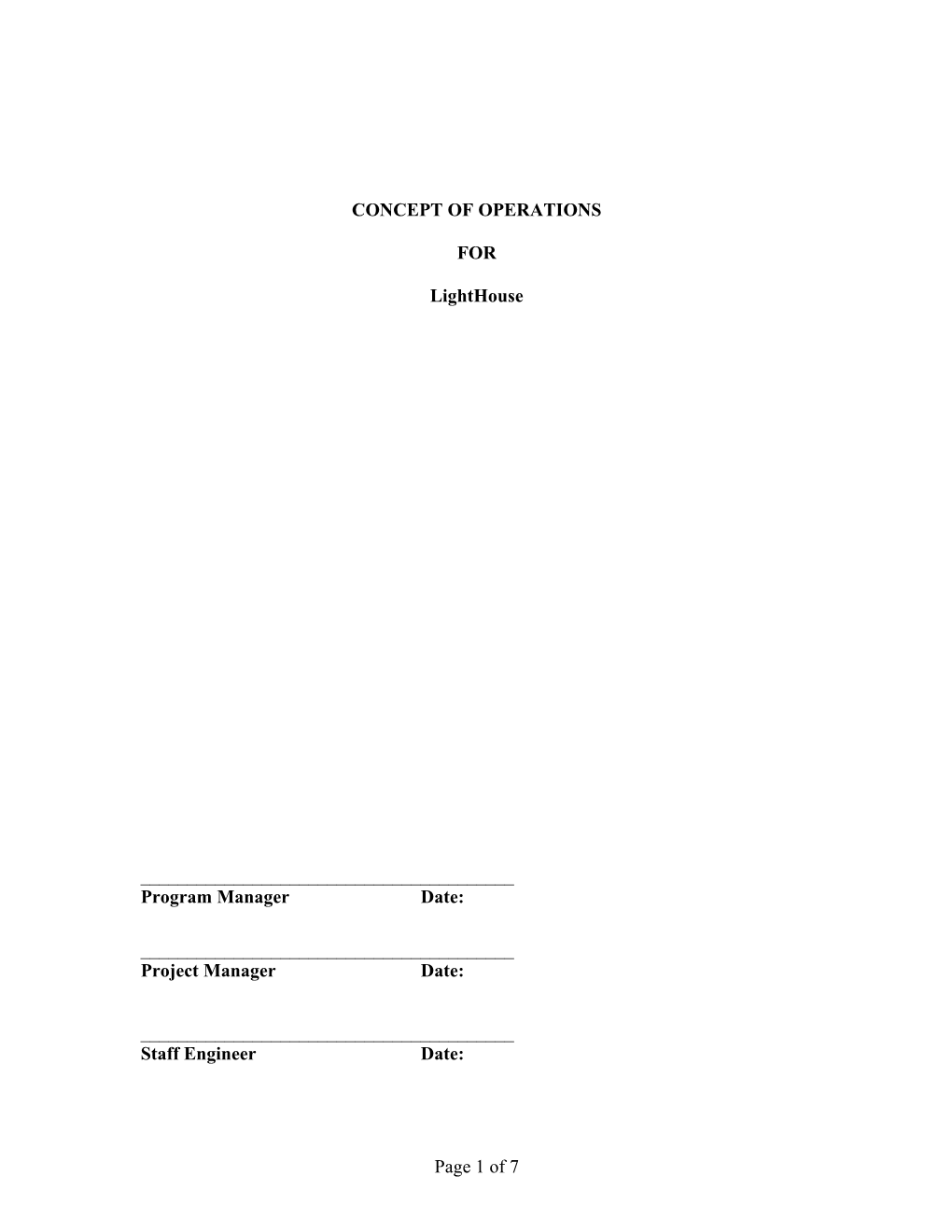 Concept of Operations Template