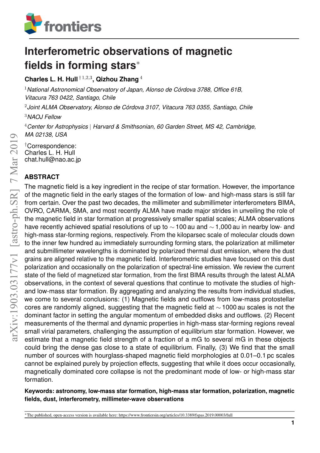 Interferometric Observations of Magnetic Fields in Forming Stars