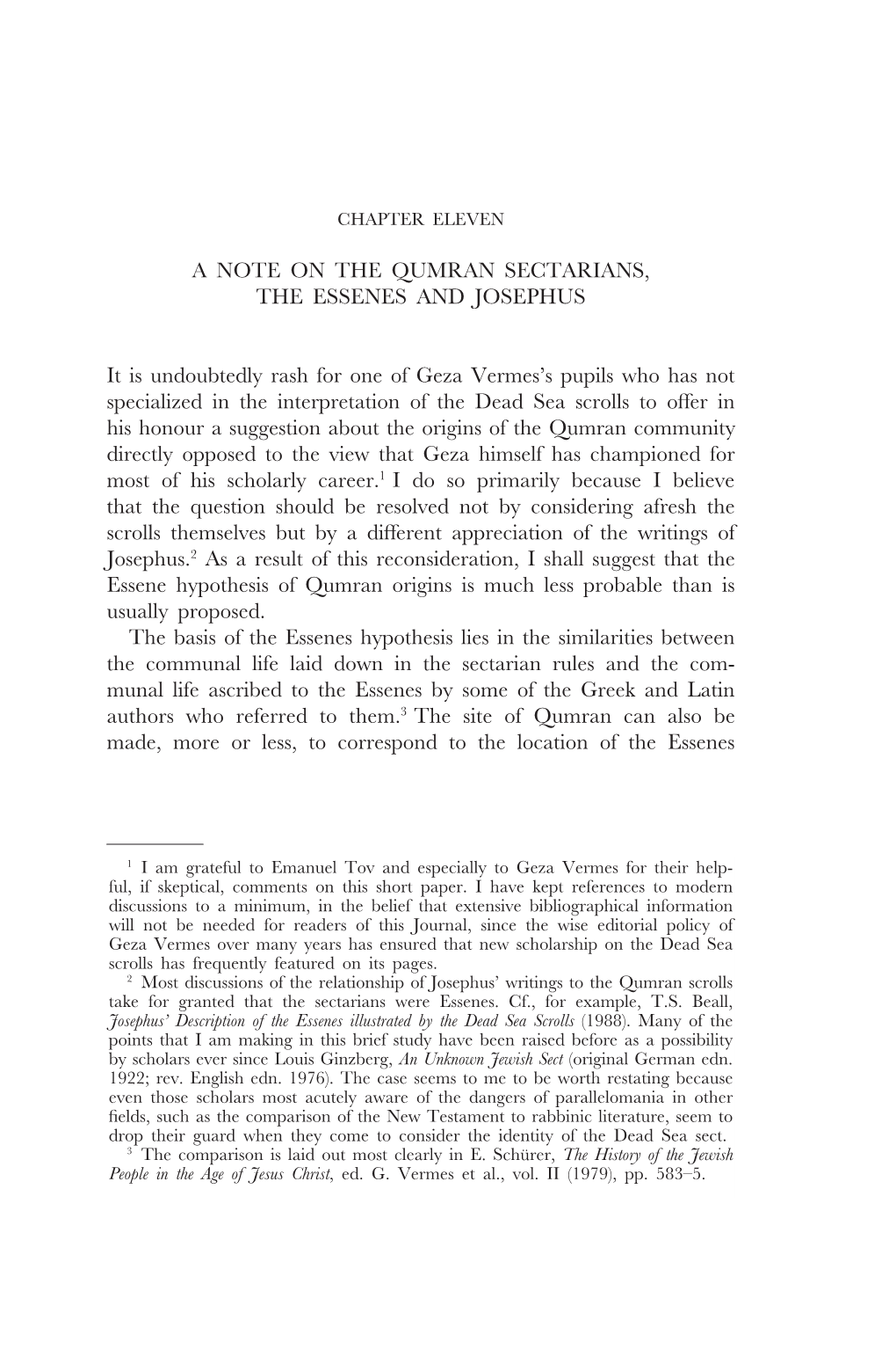 A Note on the Qumran Sectarians, the Essenes and Josephus