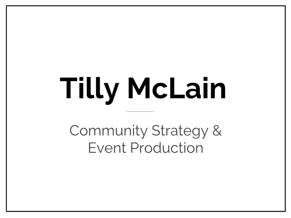 Community Strategy & Event Production