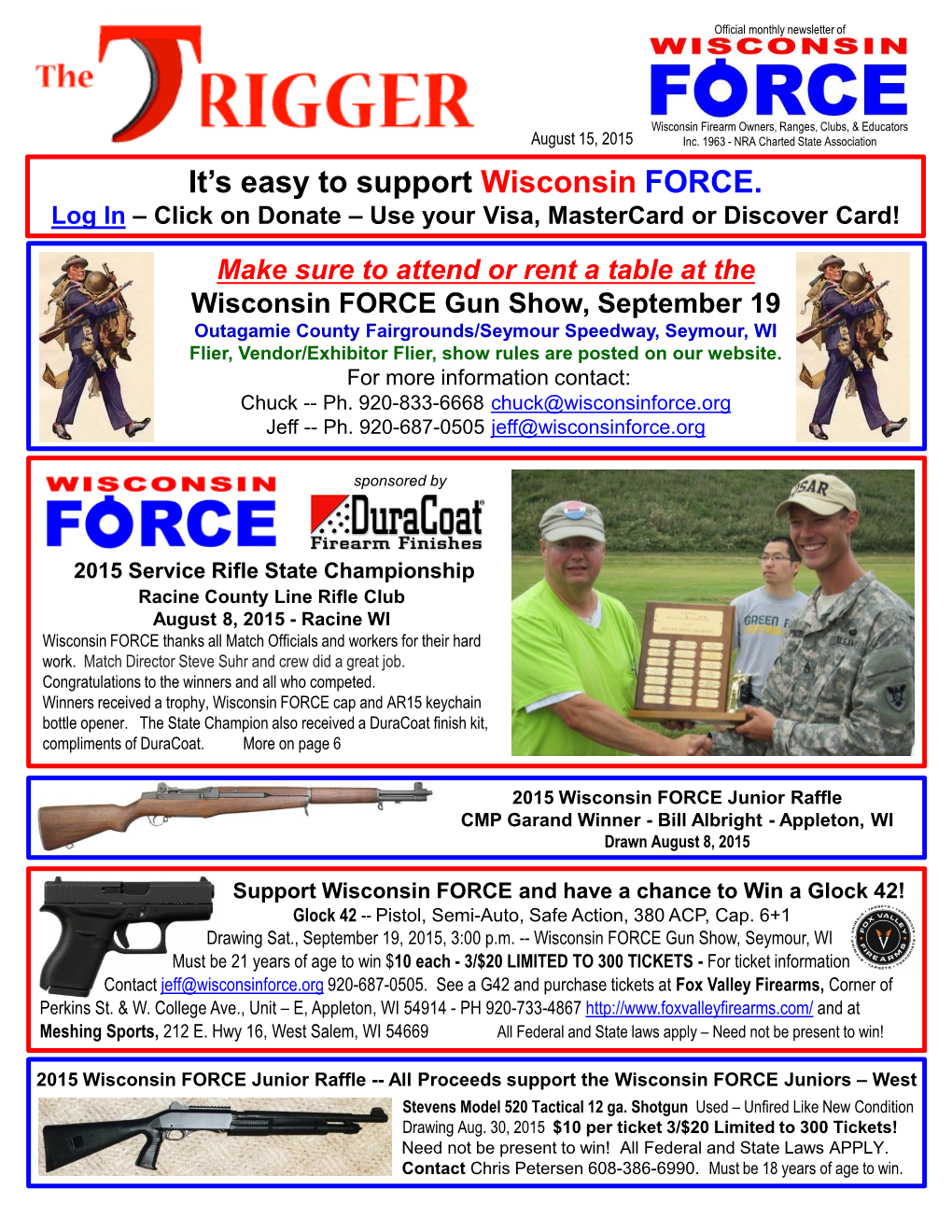 It's Easy to Support Wisconsin FORCE