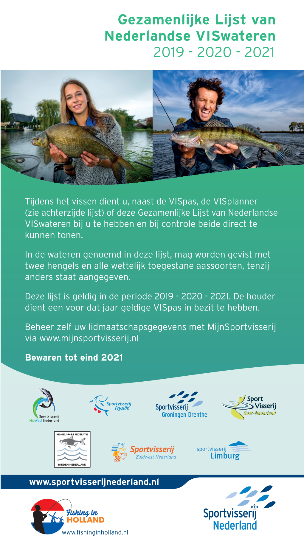 Gezamenlijke Lijst Van Viswateren 2019 T/M 2021