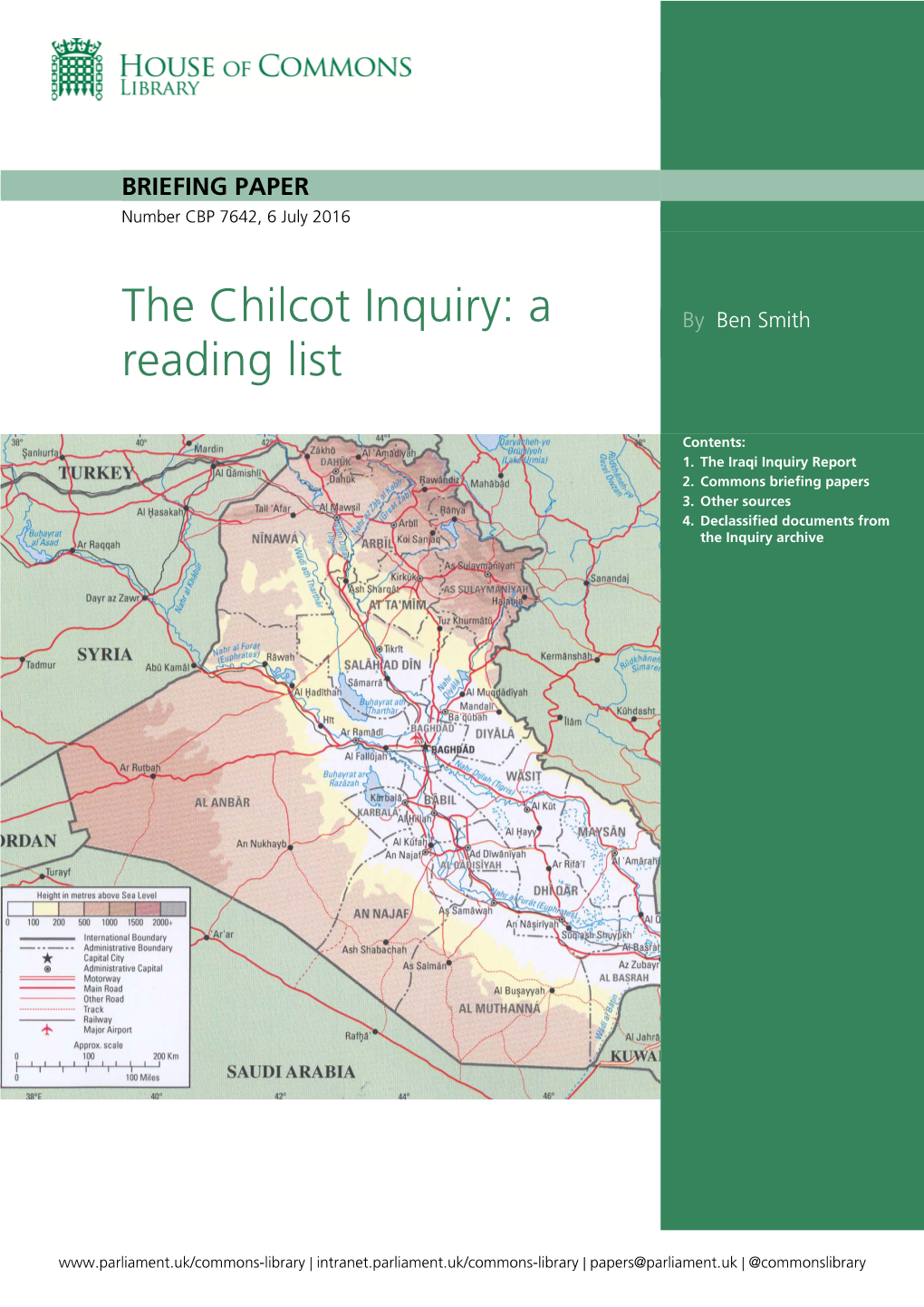 The Chilcot Inquiry: a Reading List