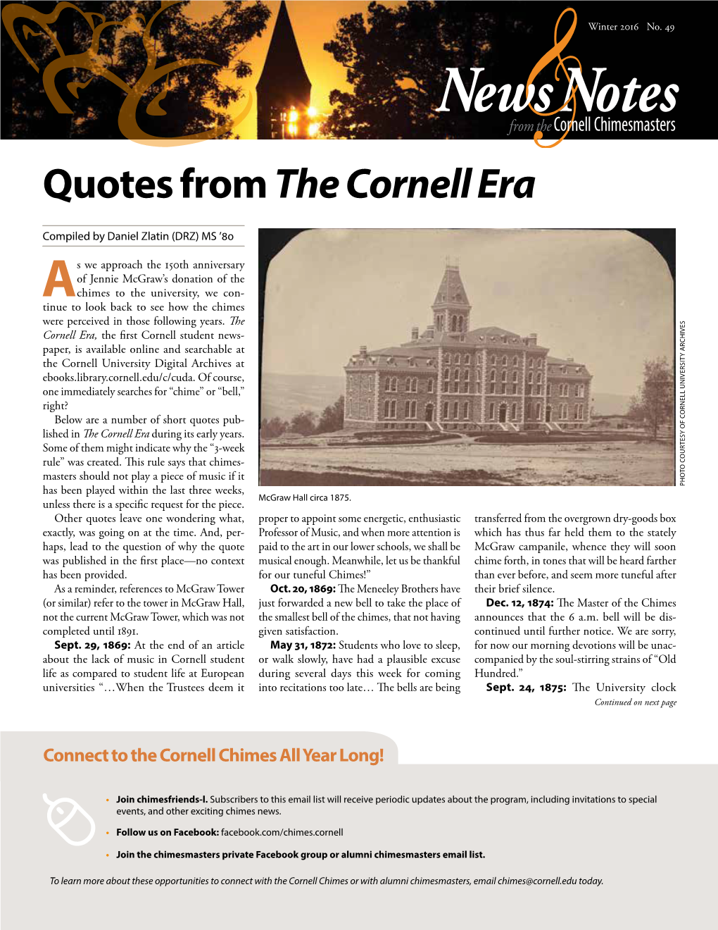 Quotes from the Cornell Era