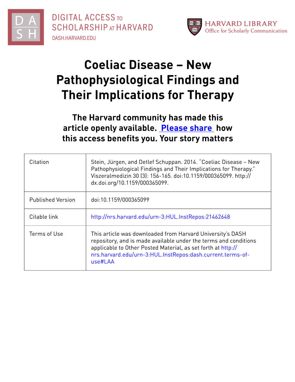 Coeliac Disease – New Pathophysiological Findings and Their Implications for Therapy