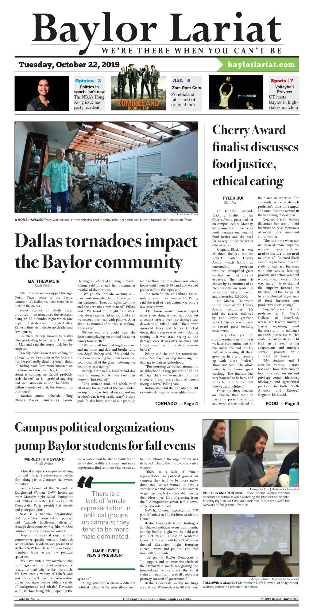 Dallas Tornadoes Impact the Baylor Community