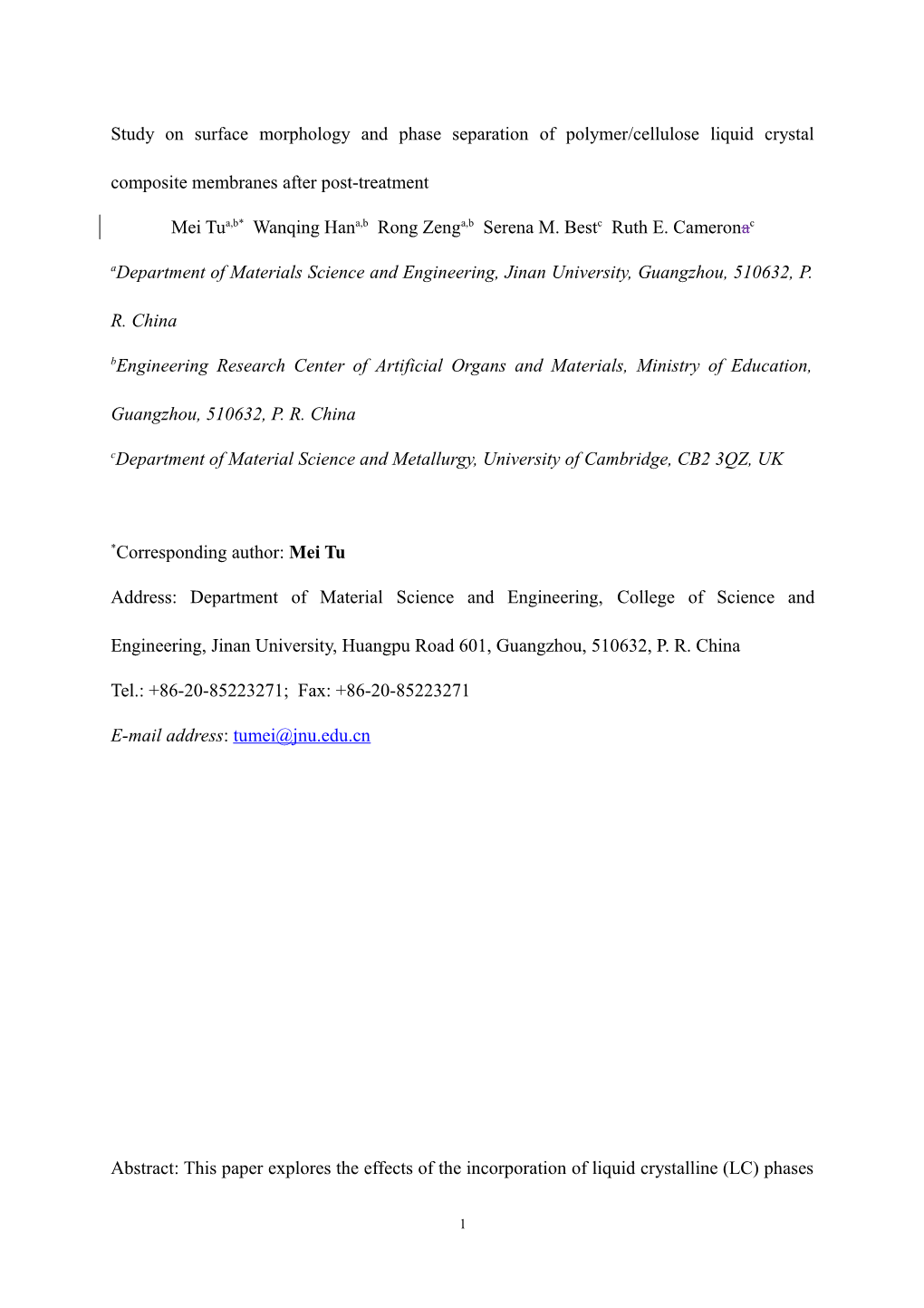 Effect of Cooling Condition on Surface Morphology of Polymer/Cellulose Liquid Crystal Composite