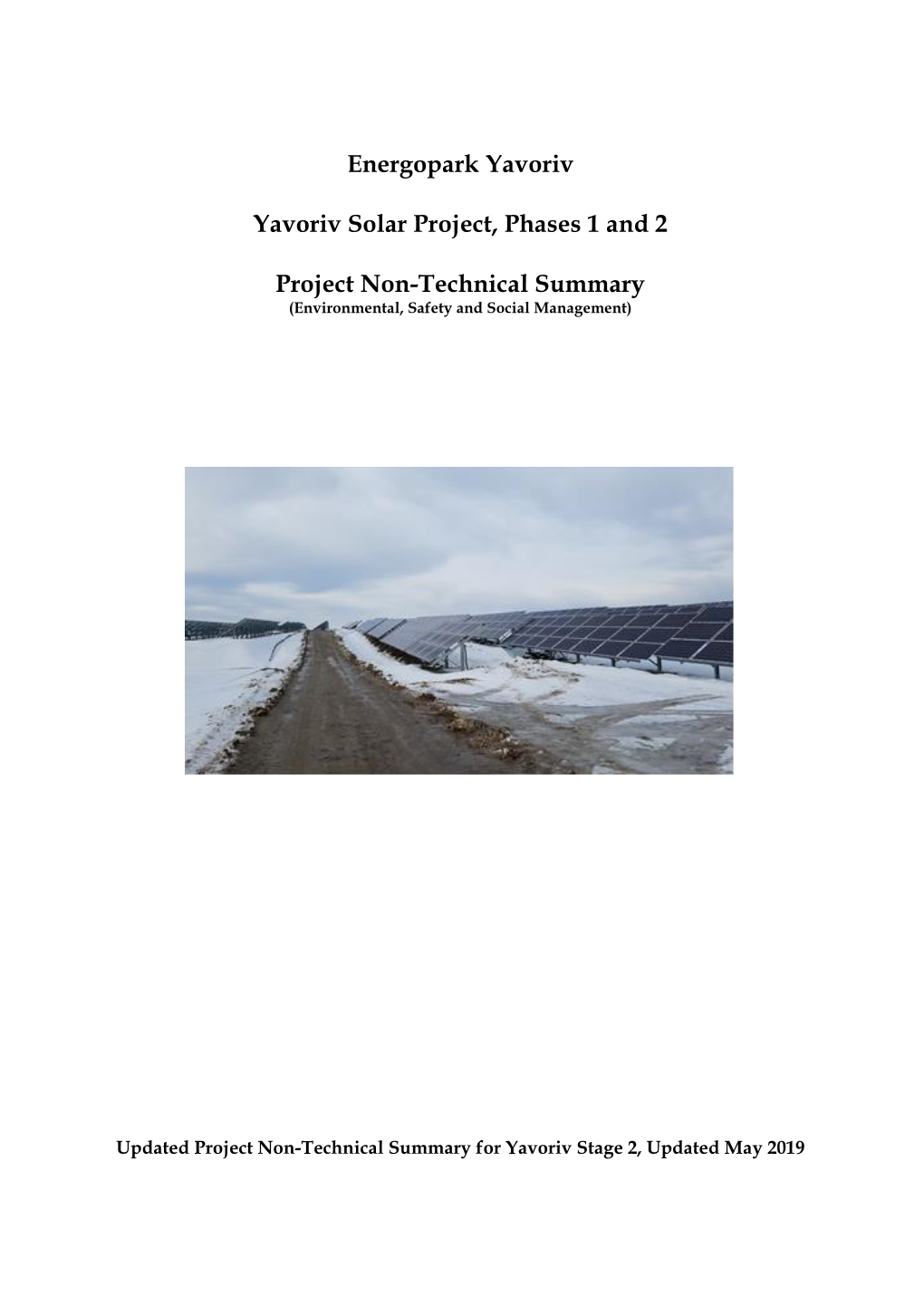Rengy Tomashpil Solar Project Non