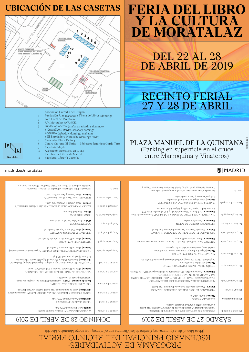 Feria Del Libro Y La Cultura De Moratalaz Del 22 Al 28 De Abril De 2019