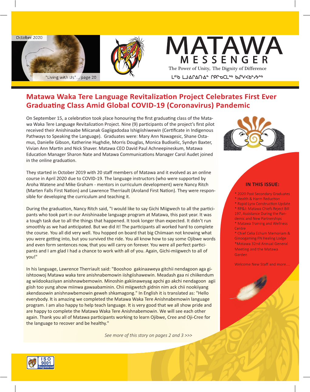 Matawa Waka Tere Language Revitalization Project Celebrates First Ever Graduating Class Amid Global COVID-19