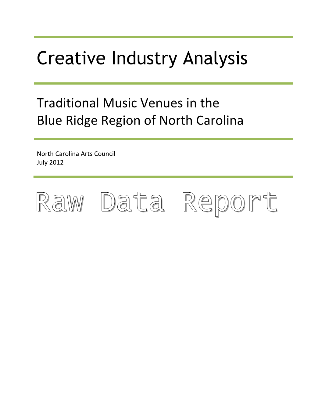 Creative Industry Analysis