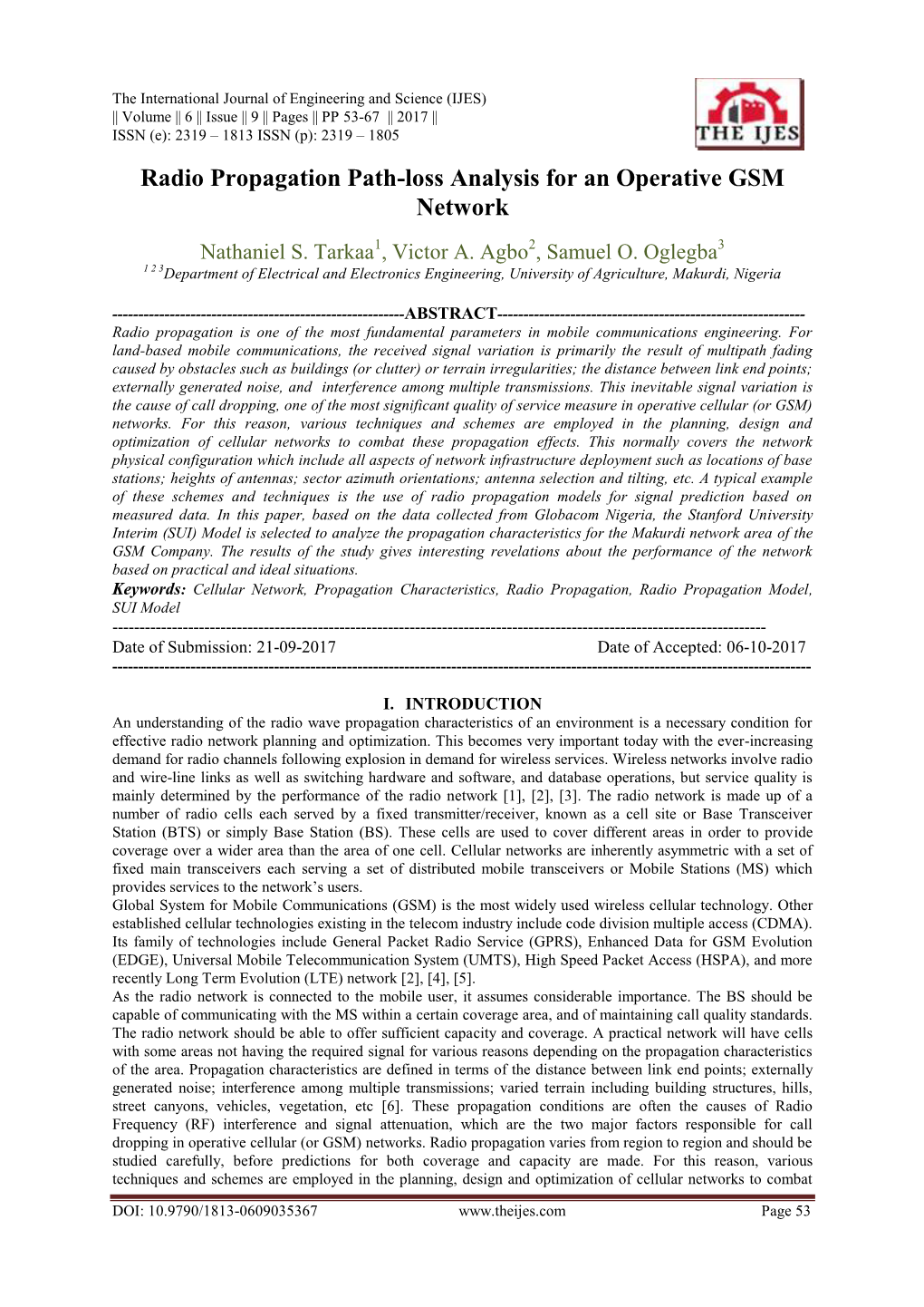 Radio Propagation Path-Loss Analysis for an Operative GSM Network