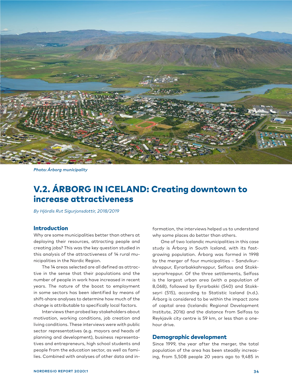 V.2. ÁRBORG in ICELAND: Creating Downtown to Increase Attractiveness