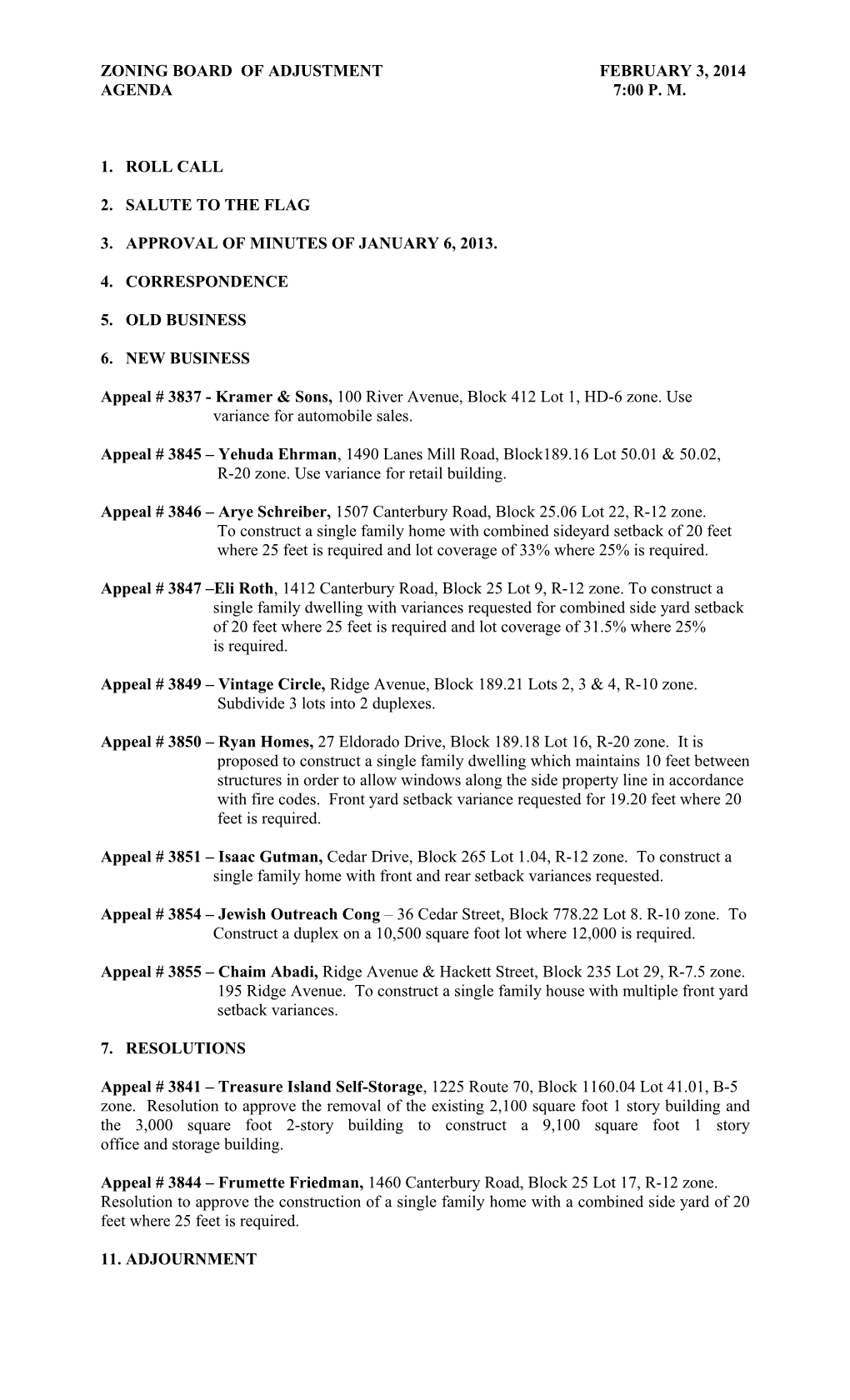 Zoning Board of Adjustment October 4, 1999 s2