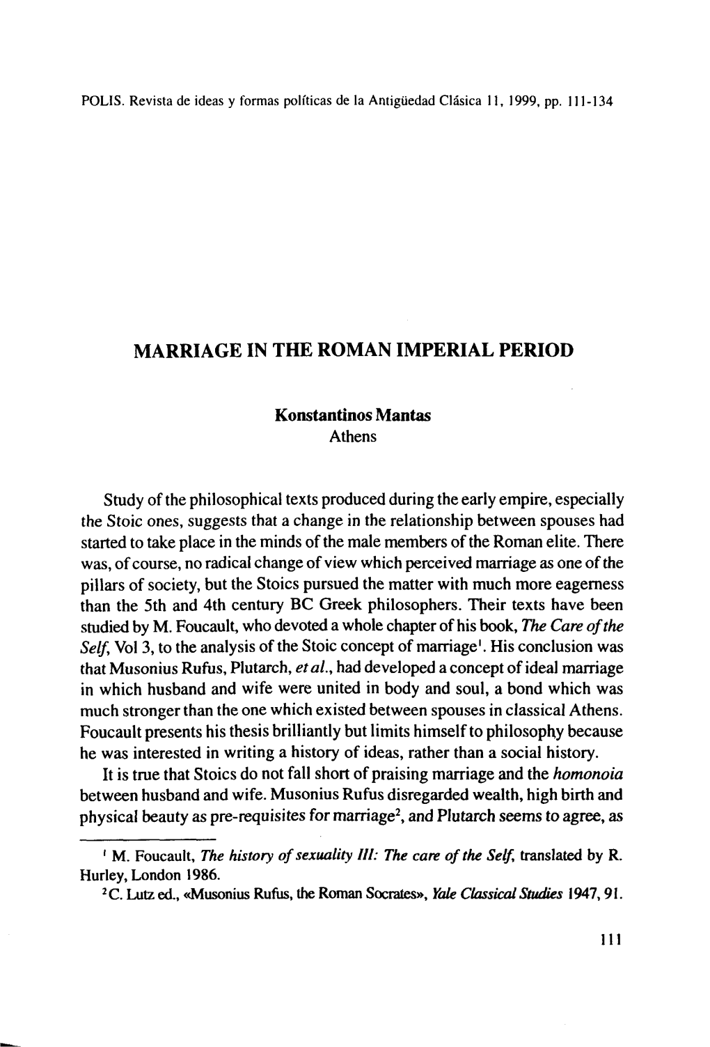 Marriage in the Roman Imperial Period