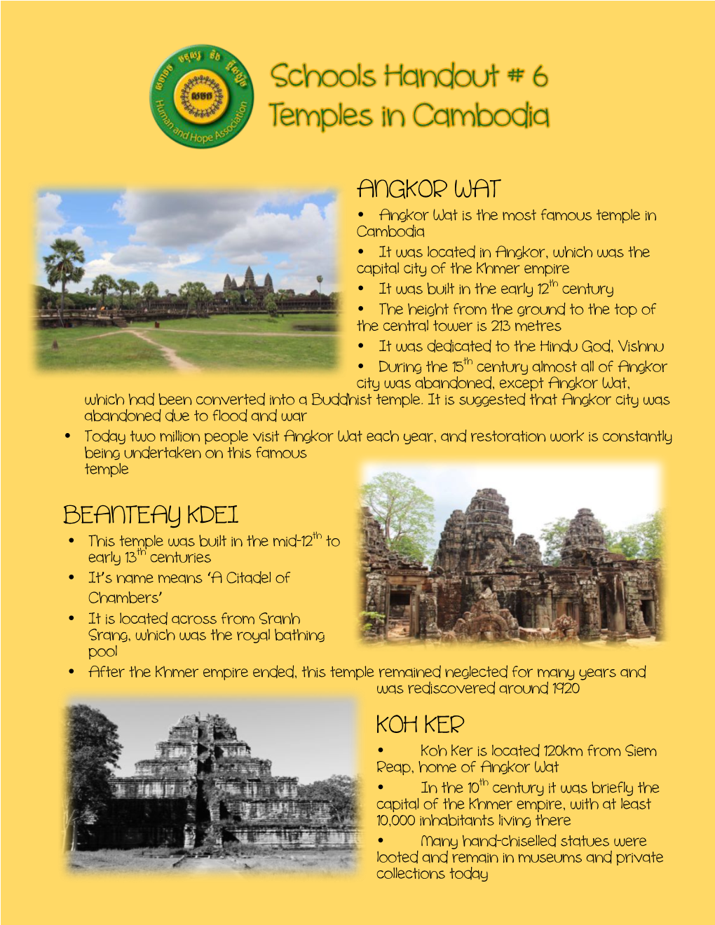 Angkor Wat Beanteay Kdei Koh