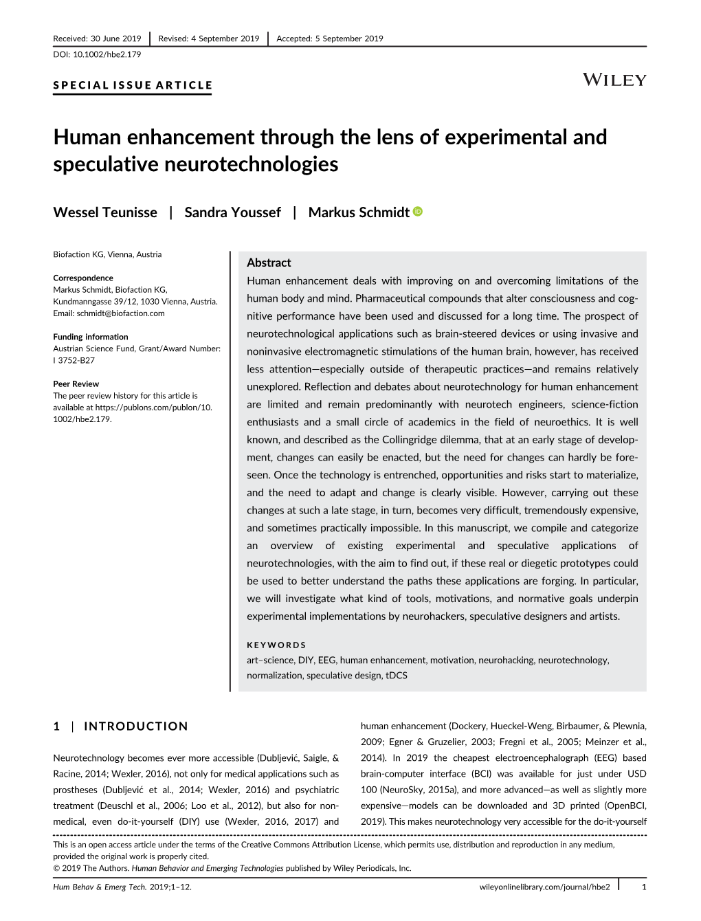 Human Enhancement Through the Lens of Experimental and Speculative Neurotechnologies