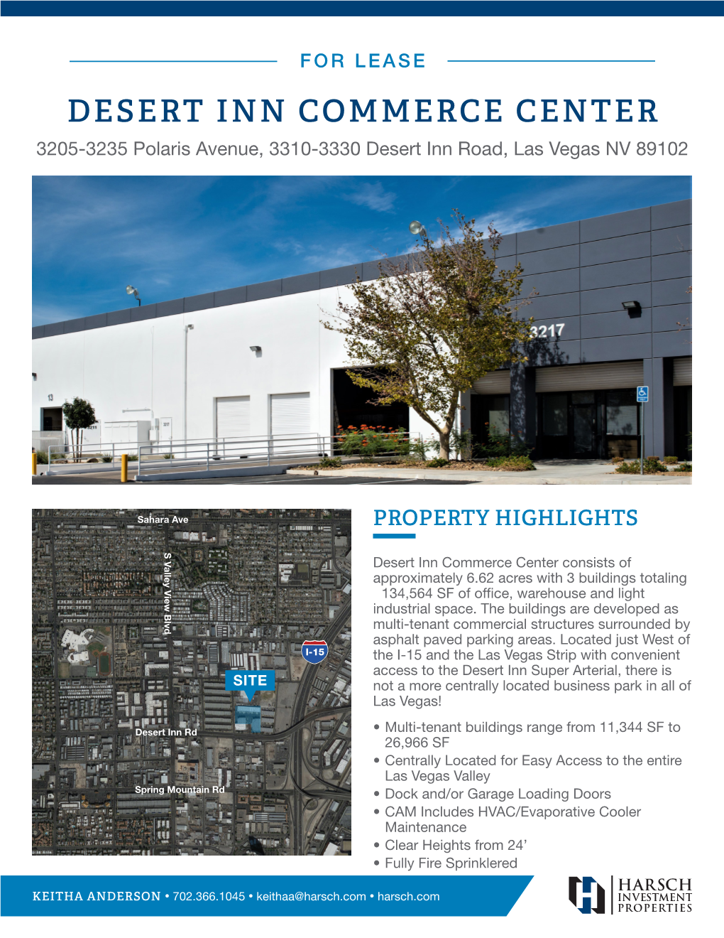 DESERT INN COMMERCE CENTER 3205-3235 Polaris Avenue, 3310-3330 Desert Inn Road, Las Vegas NV 89102