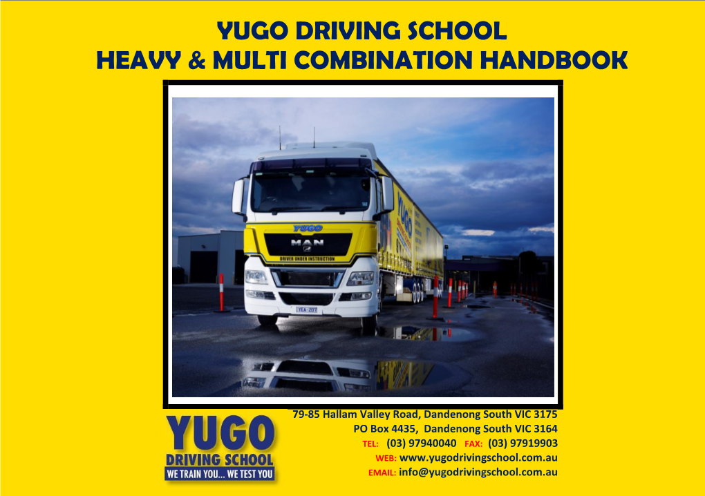 Yugo Driving School Heavy & Multi Combination Handbook