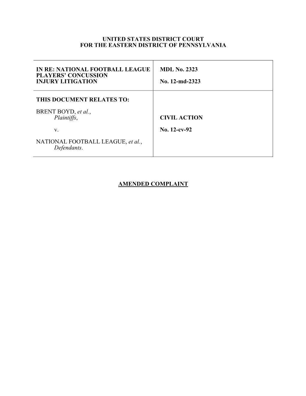 Boyd Amended Complaint