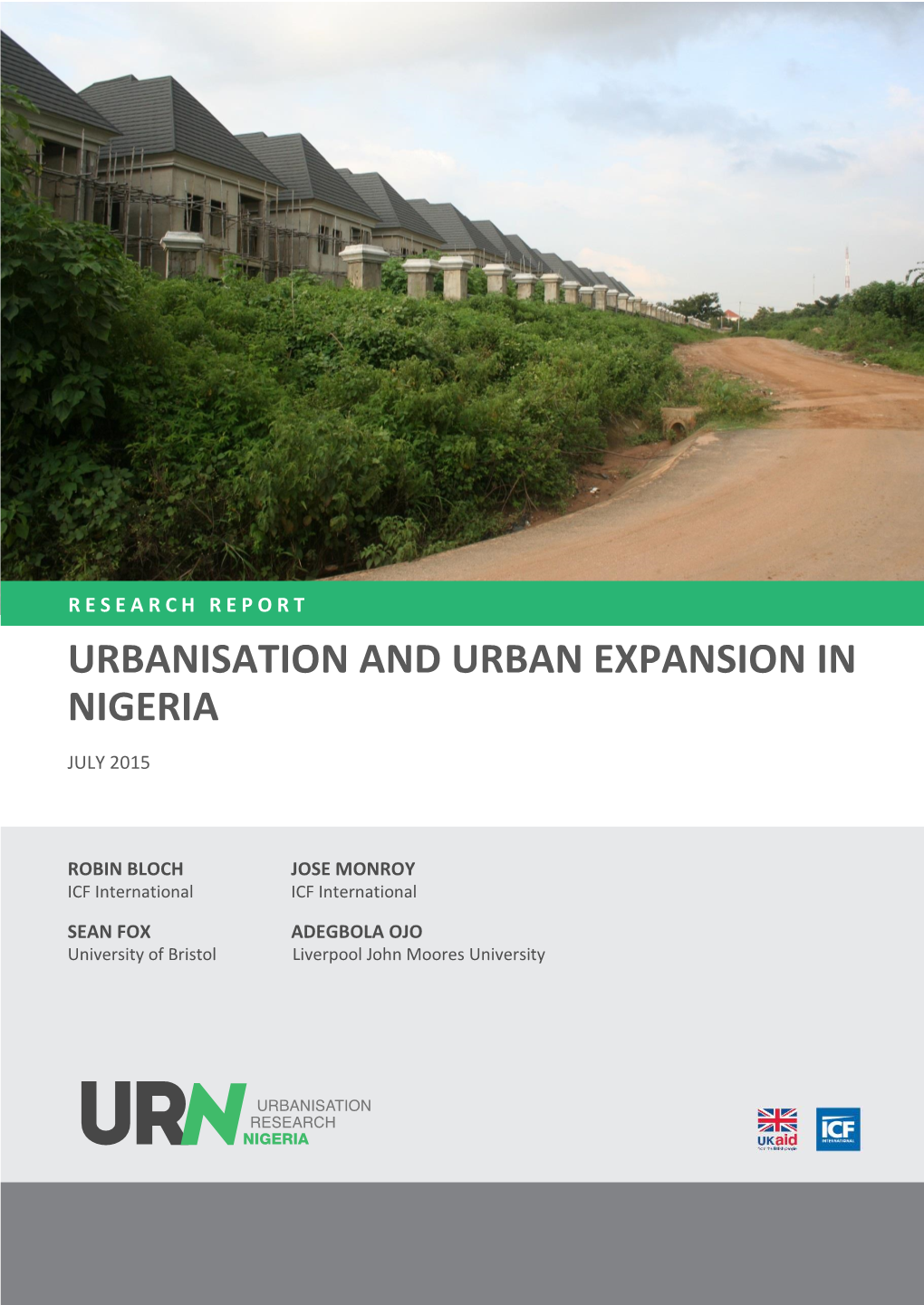 Urbanisation and Urban Expansion in Nigeria