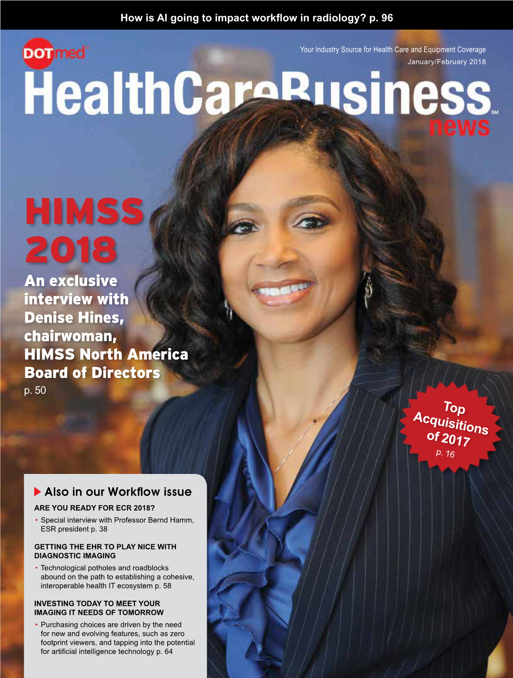 HIMSS 2018 an Exclusive Interview with Denise Hines, Chairwoman, HIMSS North America Board of Directors P