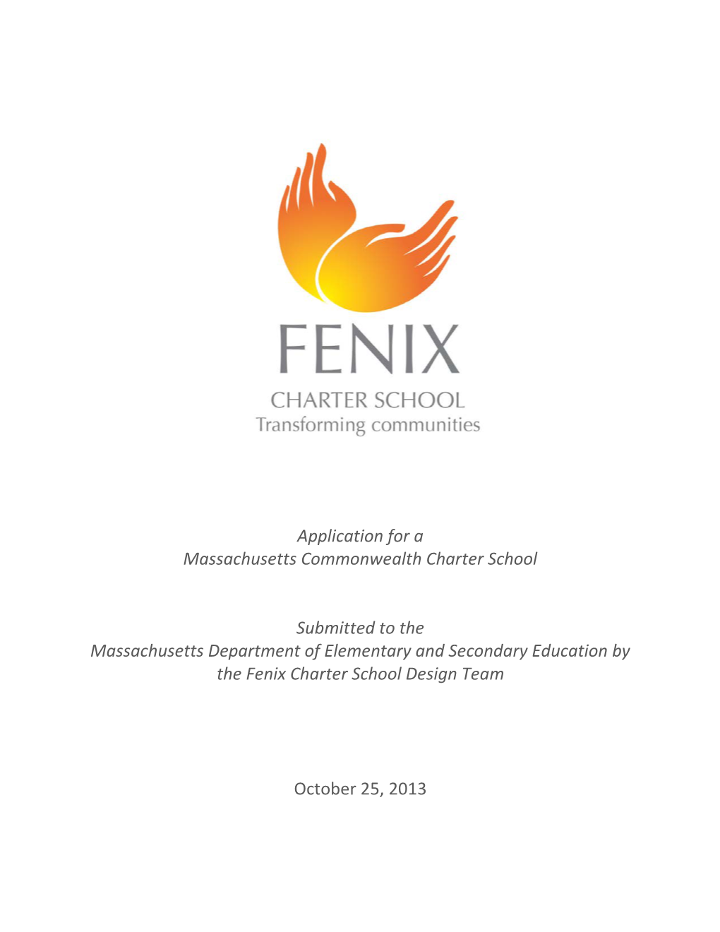 Fenix Charter School Final Application 2013-14