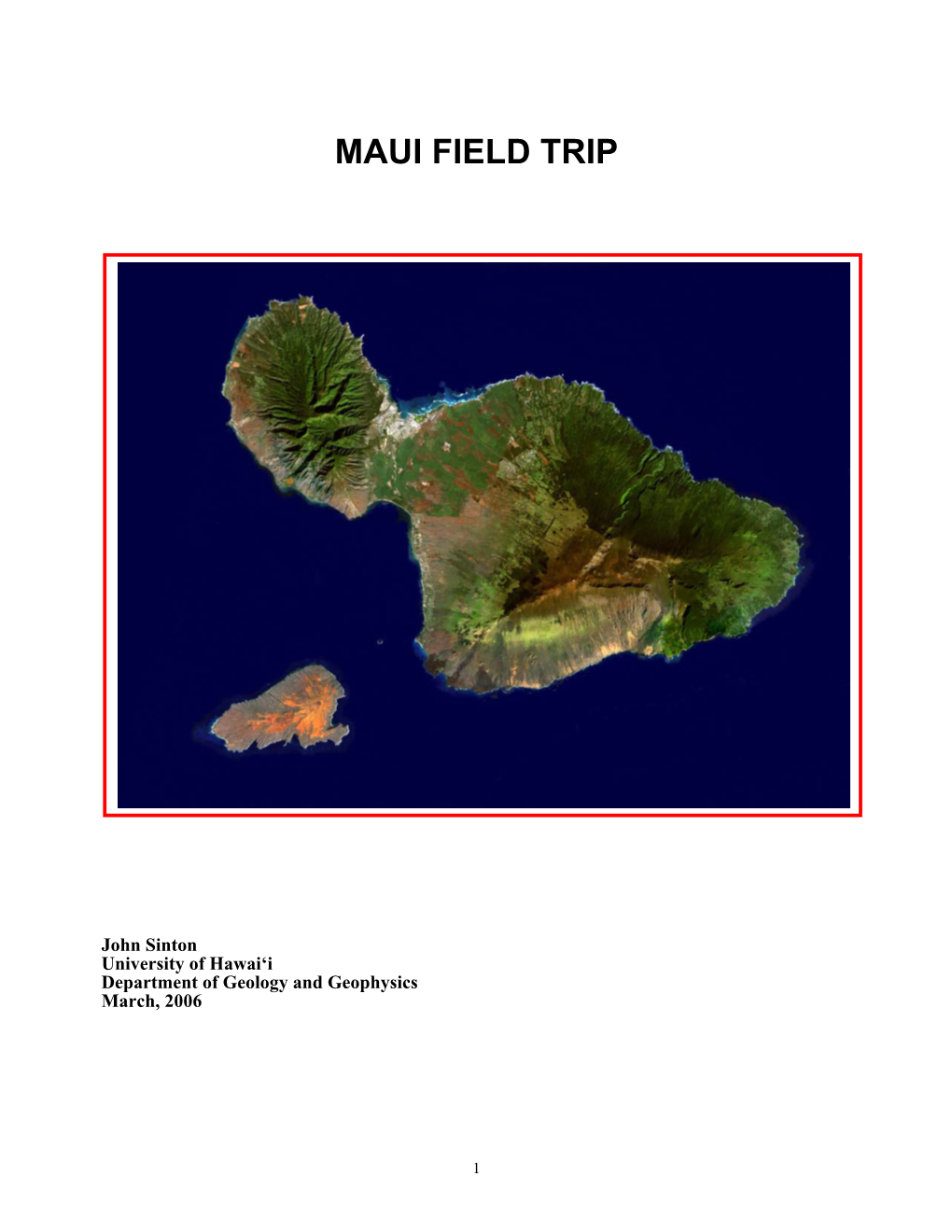 Maui Field Trip