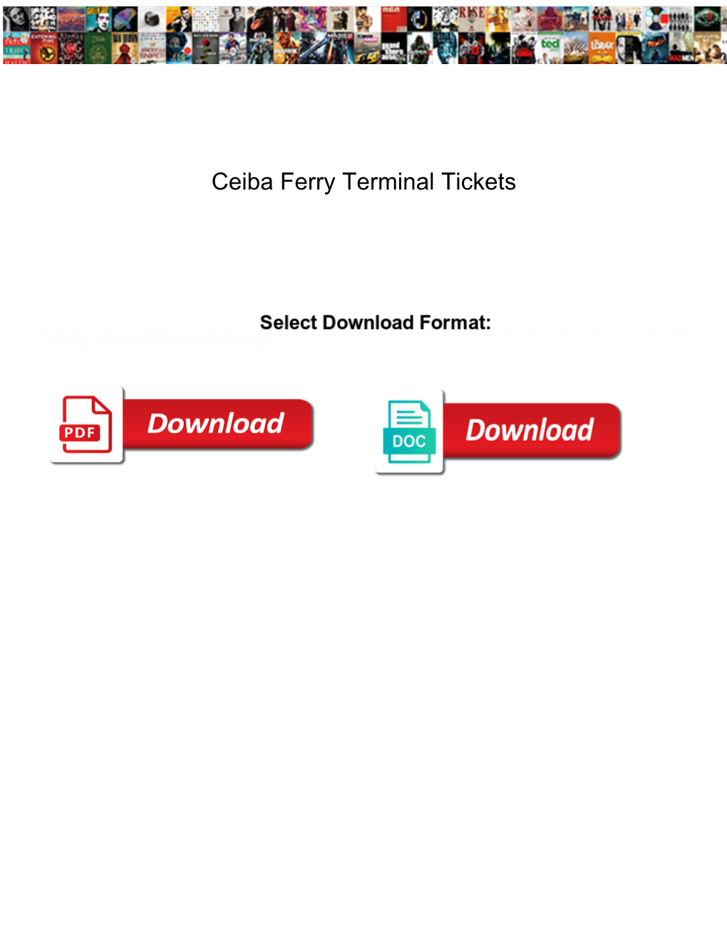 Ceiba Ferry Terminal Tickets