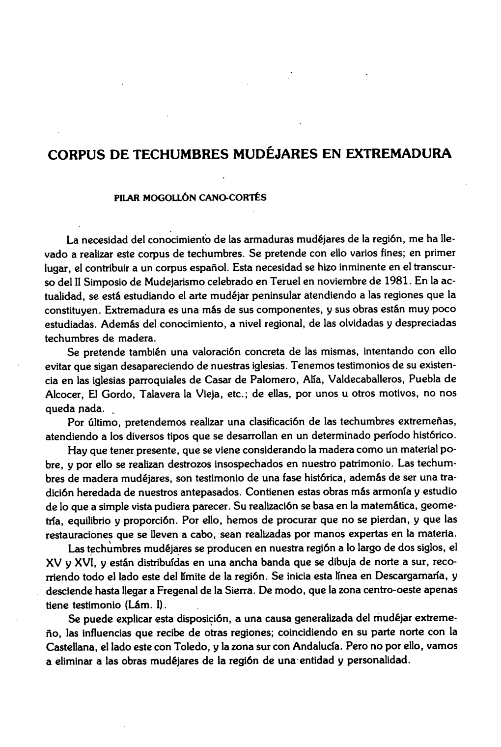 Corpus De Techumbres Mudéjares En Extremadura