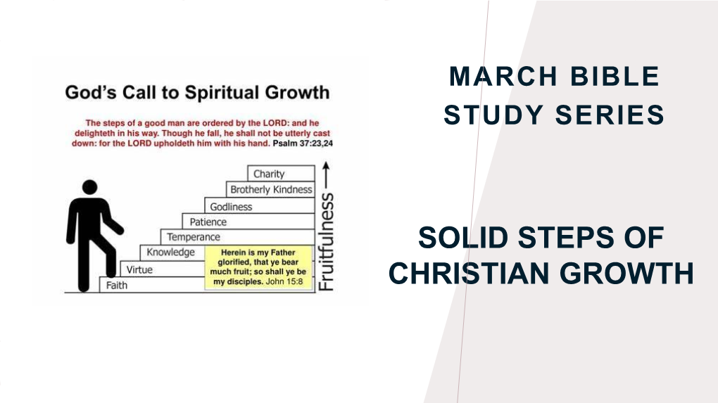 Solid Steps of Christian Growth