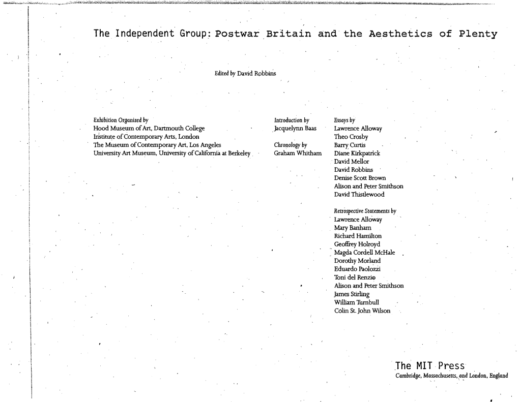 In, the Independent Group