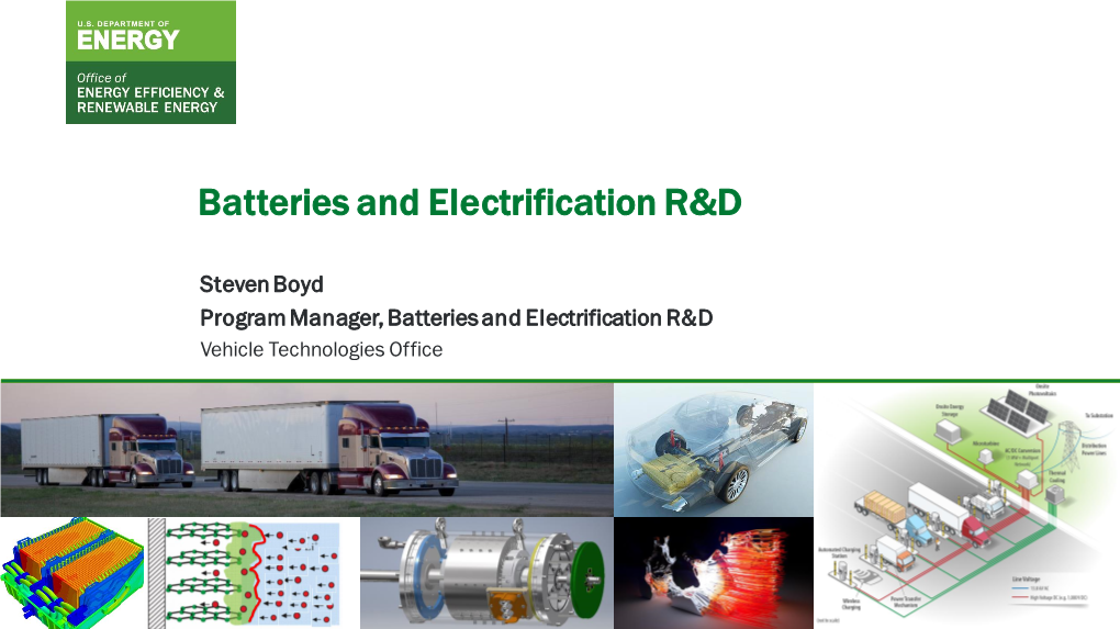 Batteries and Electrification R&D