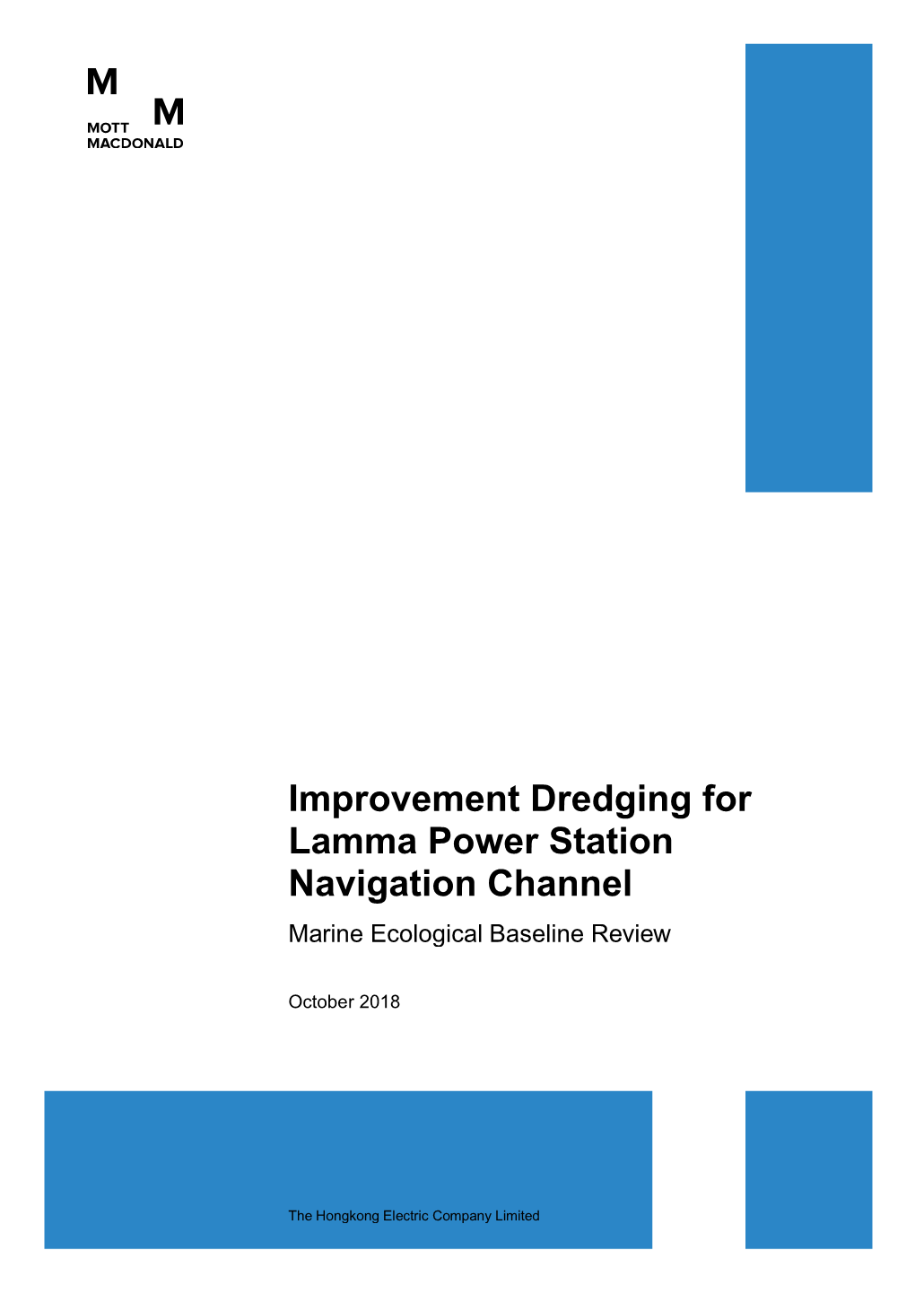 Improvement Dredging for Lamma Power Station Navigation Channel Marine Ecological Baseline Review