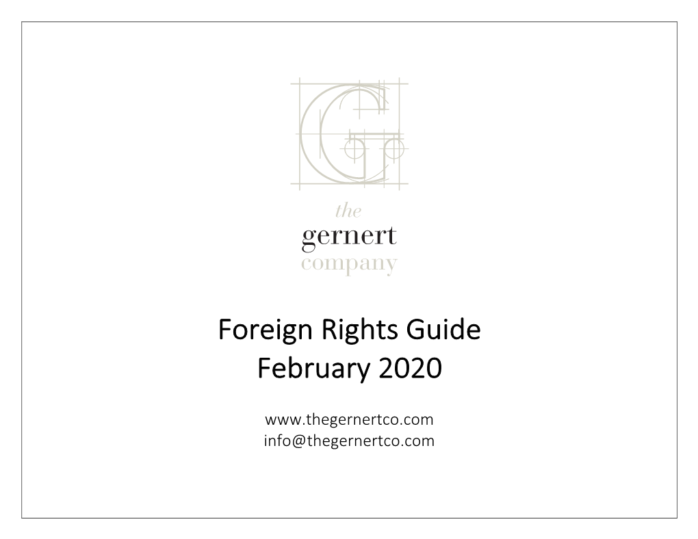 Foreign Rights Guide February 2020